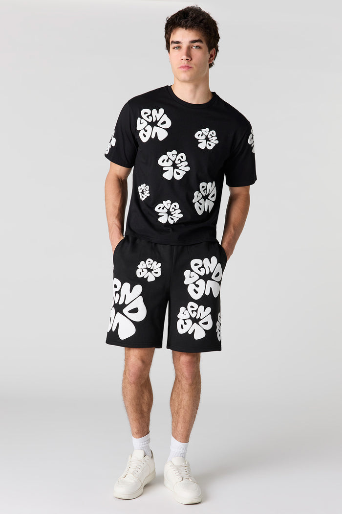 Graphic Fleece Short