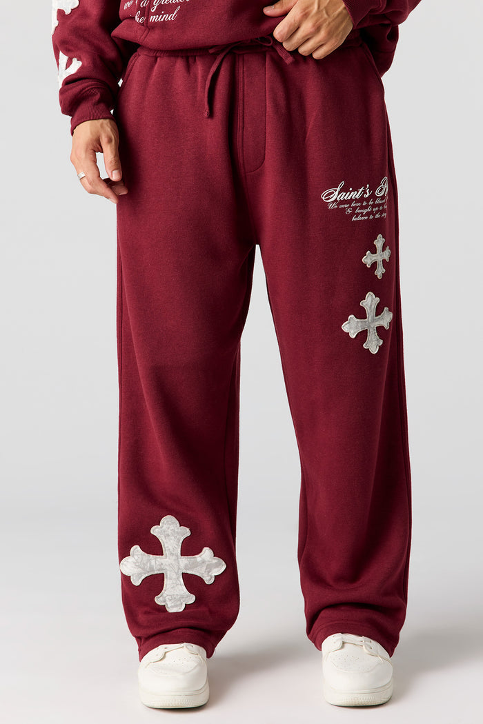 Graphic Fleece Wide Leg Sweatpant