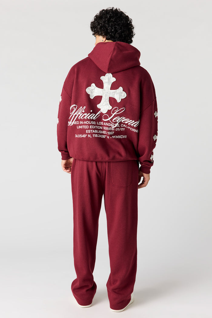 Graphic Fleece Wide Leg Sweatpant