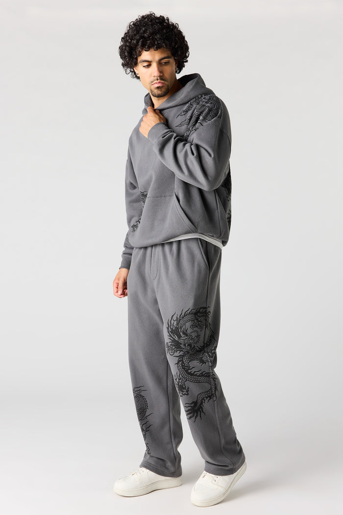 Graphic Fleece Wide Leg Sweatpant