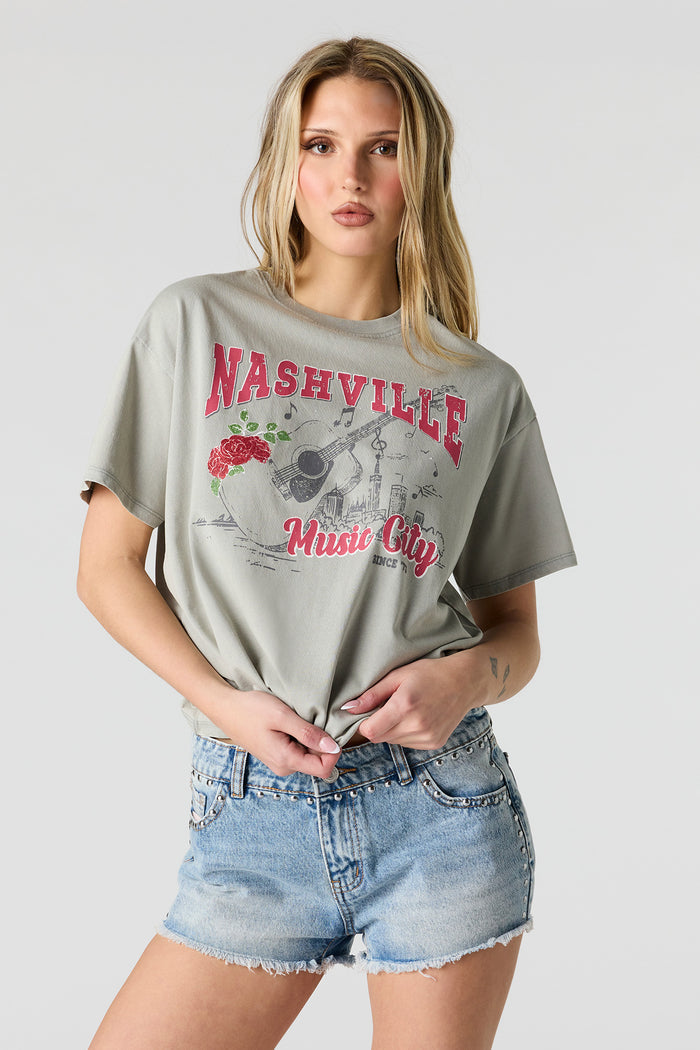 Graphic Washed Boyfriend T-Shirt