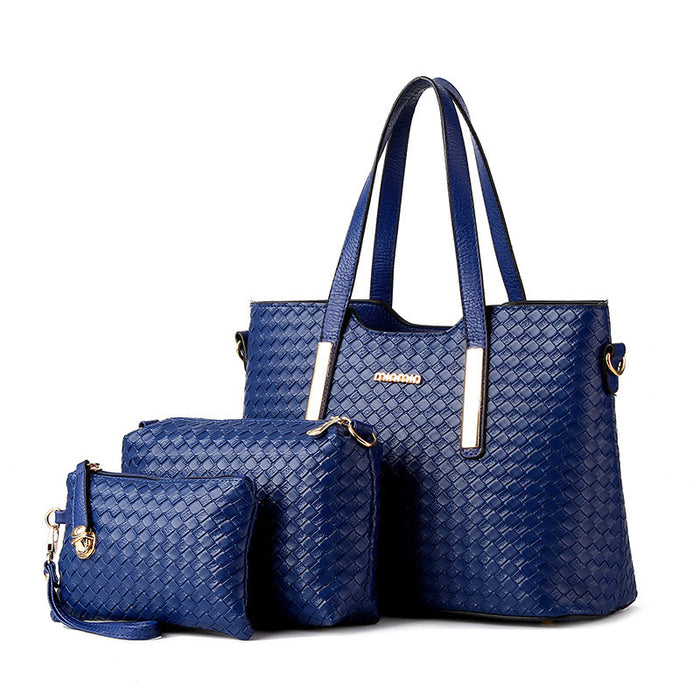 H1743 - 3pc Woven Handbag Set