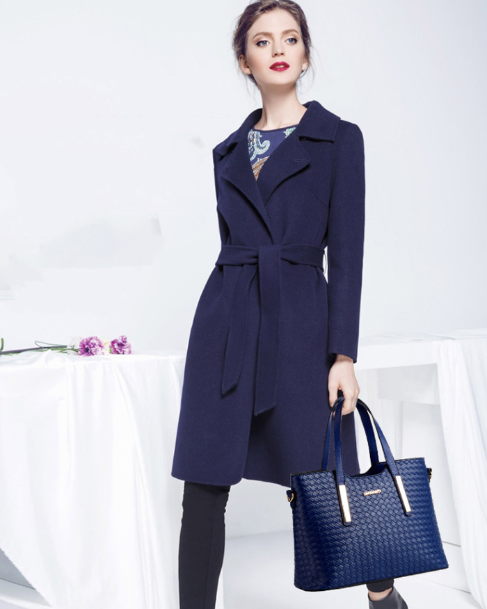 H1743 - 3pc Woven Handbag Set