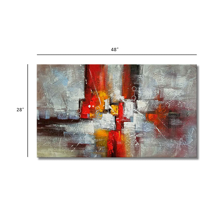 Handmade Oil Painting on Stretched Canvas of Abstract View