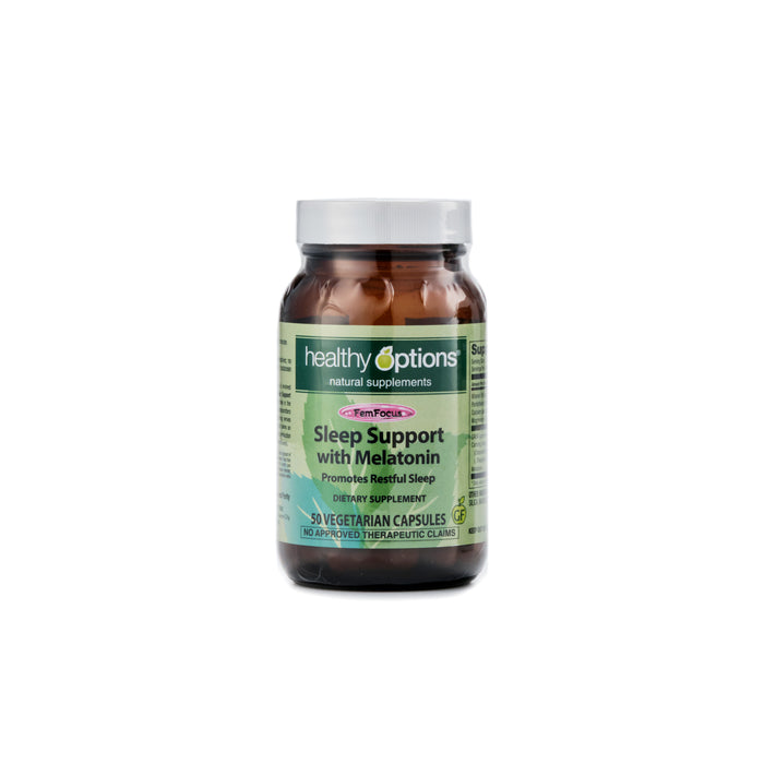 Healthy Options Fem Focus Sleep Support with Melatonin 50 Capsules