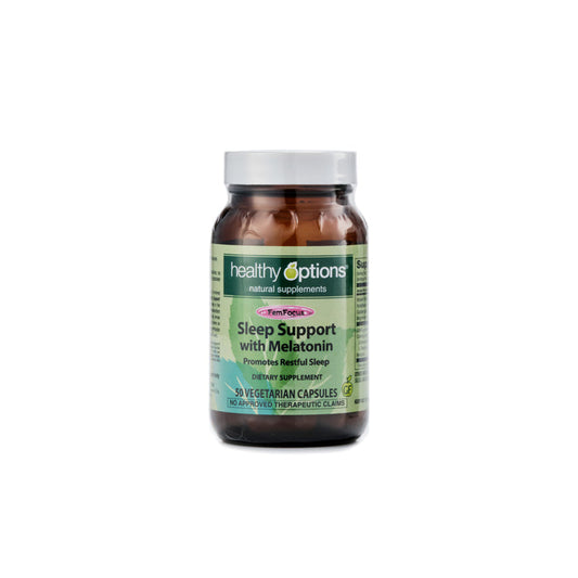 Healthy Options Fem Focus Sleep Support with Melatonin 50 Capsules