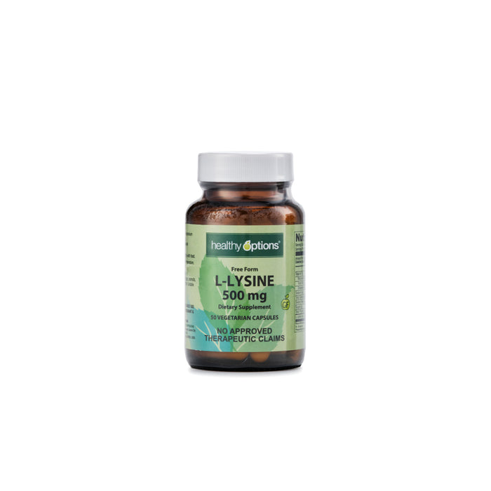 Healthy Options L-Lysine 500mg 50 Capsules