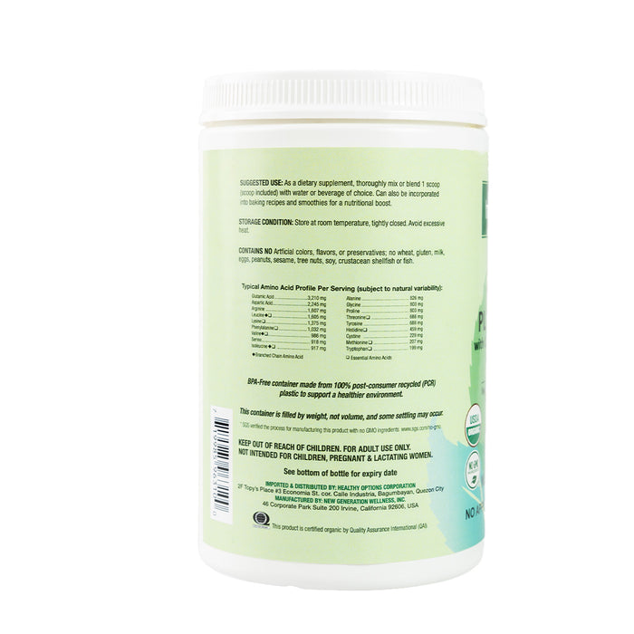 Healthy Options Organic Plant Protein Powder Vanilla 380g