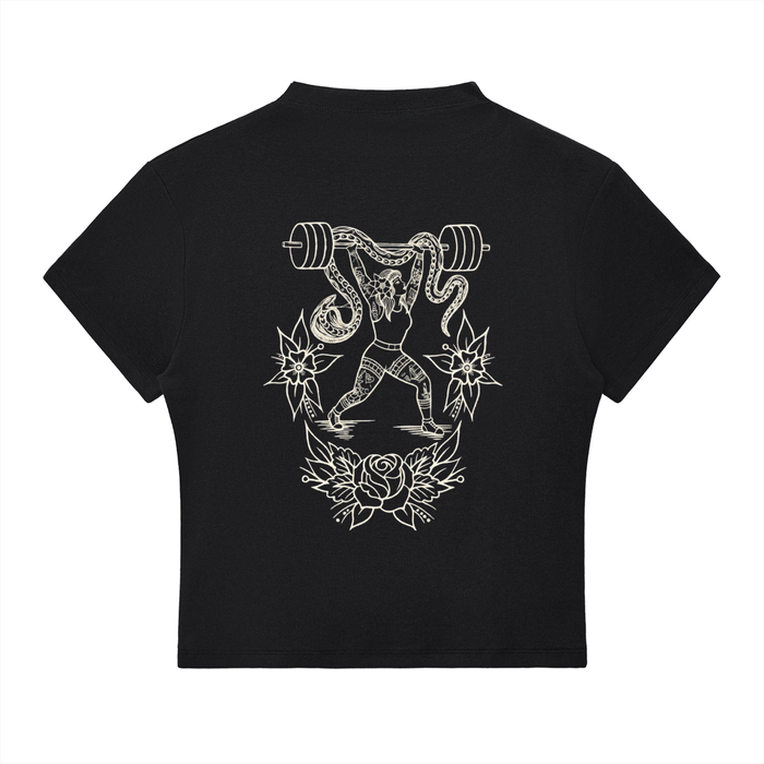 Heavy Liftin’ womens Slim Fit Mock Neck T-Shirt
