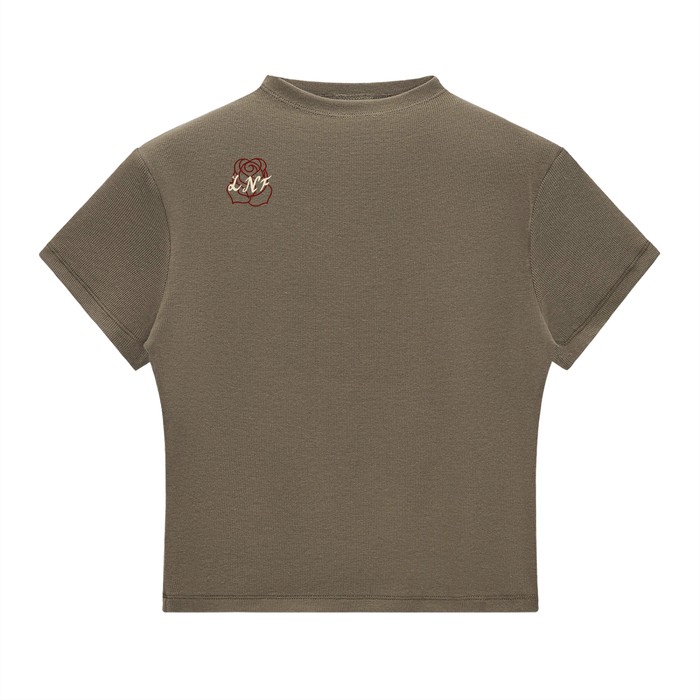 Heavy Liftin’ womens Slim Fit Mock Neck T-Shirt