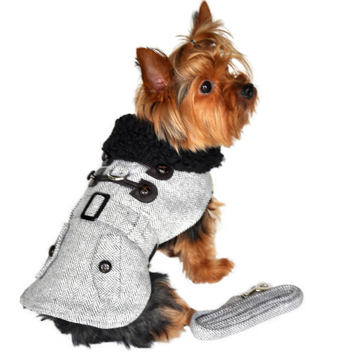 HERRINGBONE-DESIGNER-DOG-COAT-GRAY