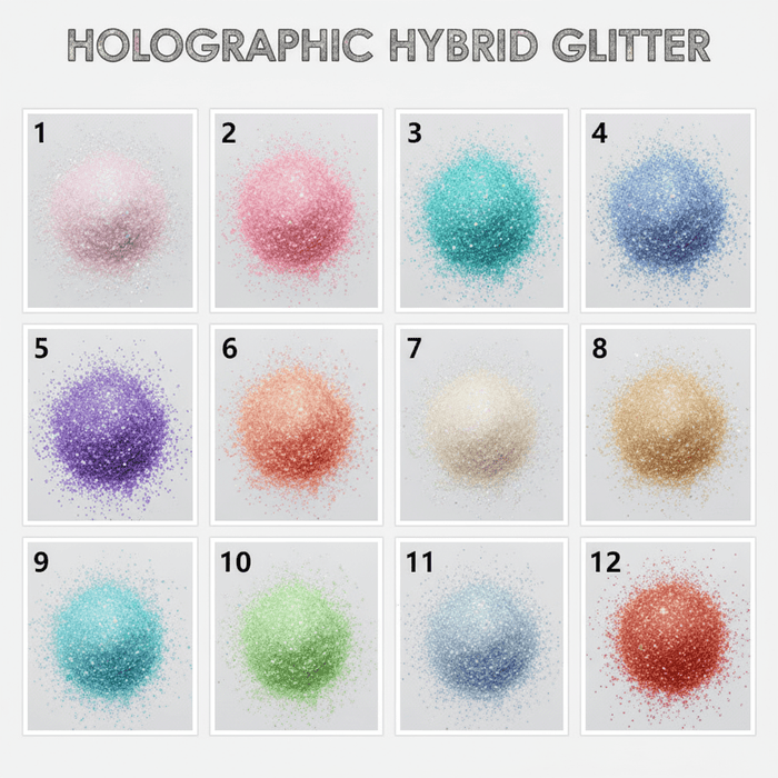 Holographic Hybrid Glitter - 12 Colors of Sparkle & Shine! - NorthWood Candle & Craft