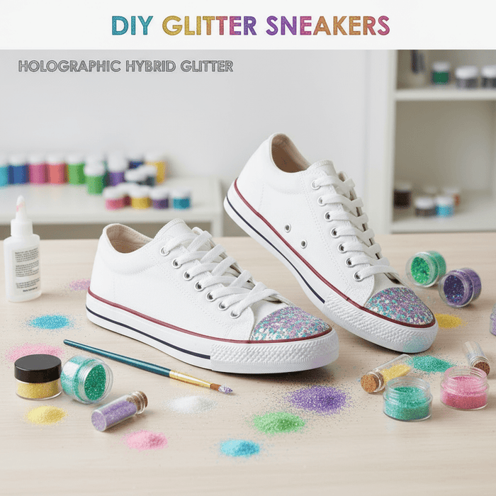 DIY Glitter Shoes Craft Project