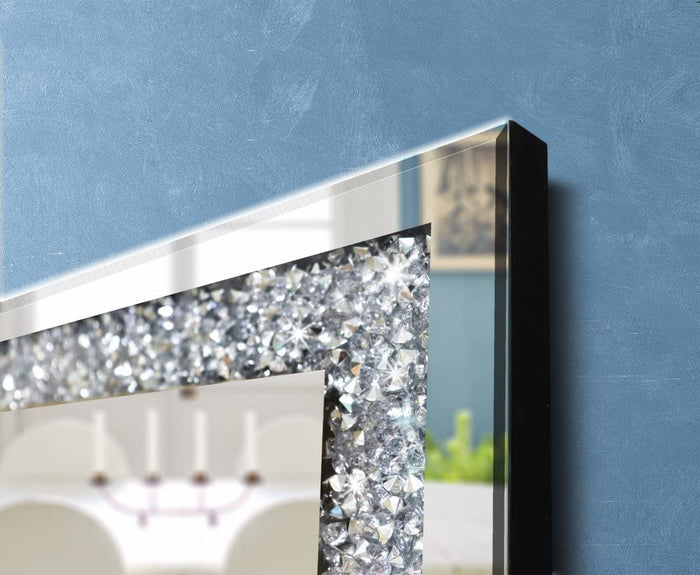Infamous Square Crystal Crush Diamond Mirror