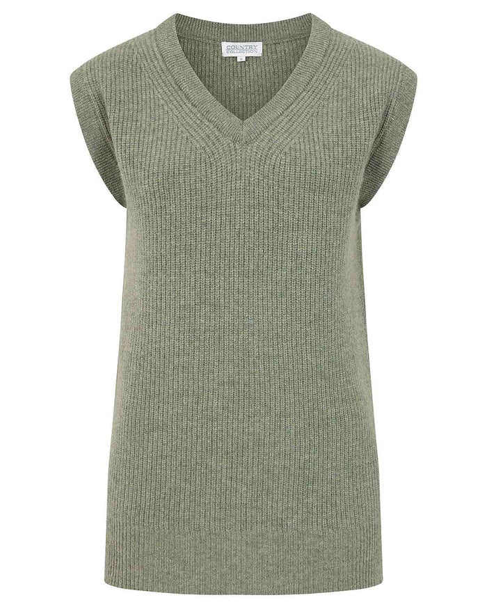 Ingrid V Neck Lambswool Tunic Slipover - Image 3 - Country Collection