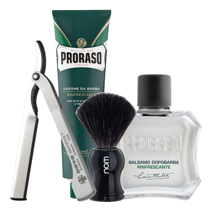 Introsett til tradisjonell barbering med kniv