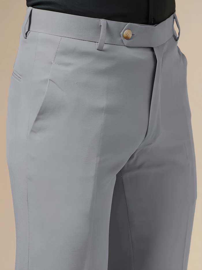 Italian Vega Royal Ash Grey Trouser Slim Fit | ITALIAN VEGA®