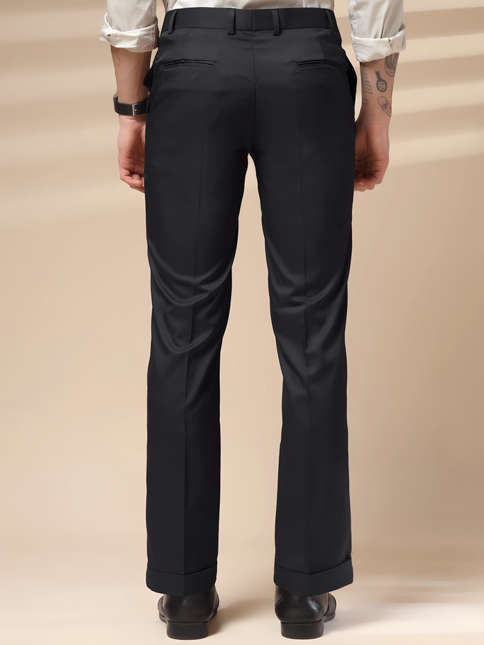 Italian Vega Royal Black Trouser Slim Fit | ITALIAN VEGA®