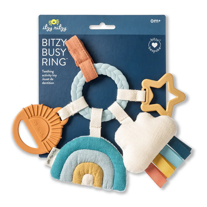 Itzy Ritzy Bitsy Busy Ring Teething Activity Toy - Cloud