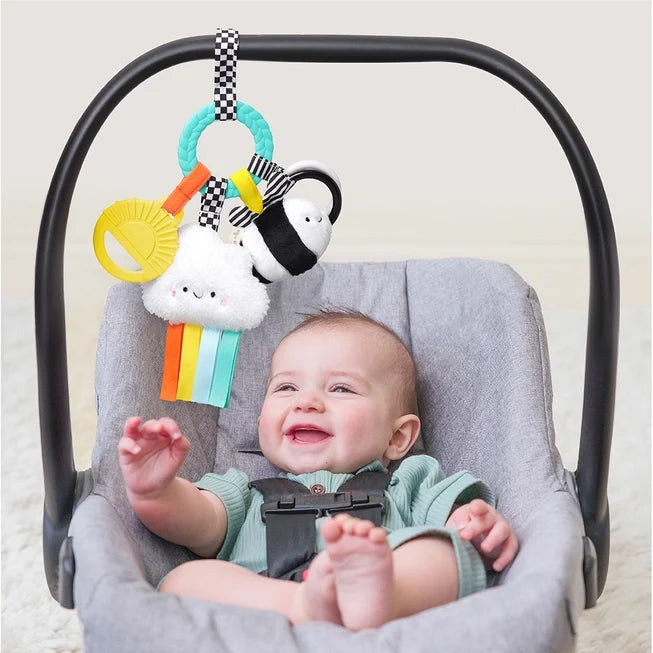 Itzy Ritzy Bitsy Busy Ring Teething Activity Toy - High Contrast