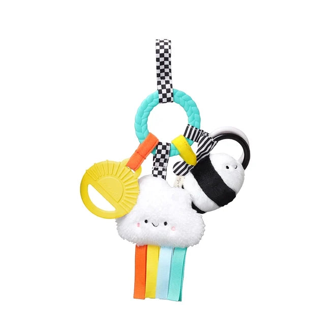 Itzy Ritzy Bitsy Busy Ring Teething Activity Toy - High Contrast