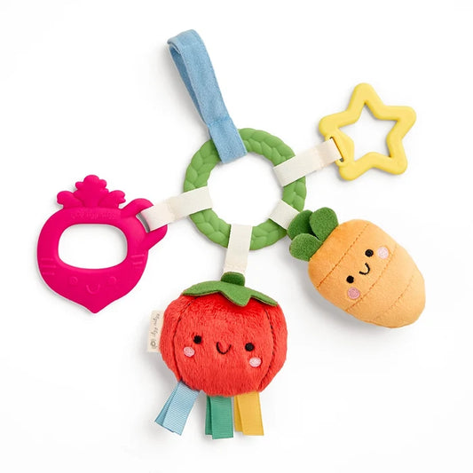 Itzy Ritzy Bitsy Busy Ring Teething Activity Toy - Veggie