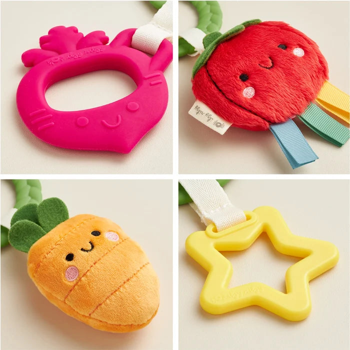 Itzy Ritzy Bitsy Busy Ring Teething Activity Toy - Veggie