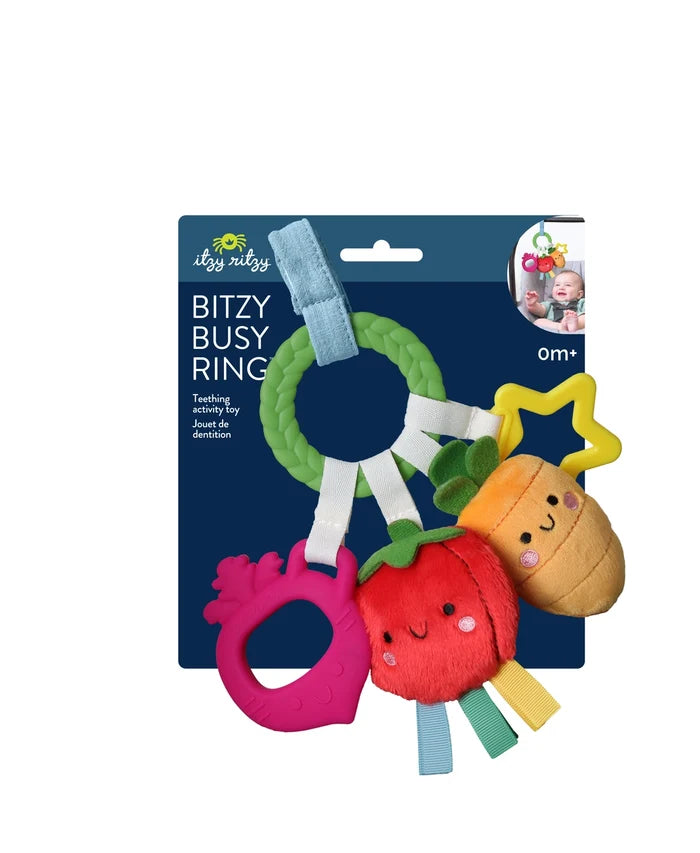 Itzy Ritzy Bitsy Busy Ring Teething Activity Toy - Veggie