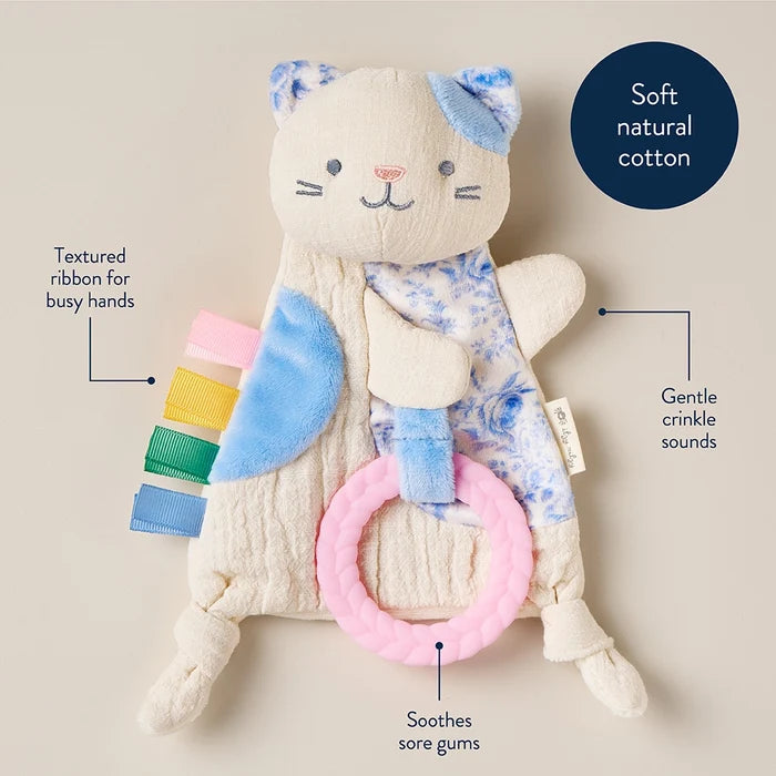 Itzy Ritzy Bitzy Crinkle Sensory Toy with Teether - Kitty