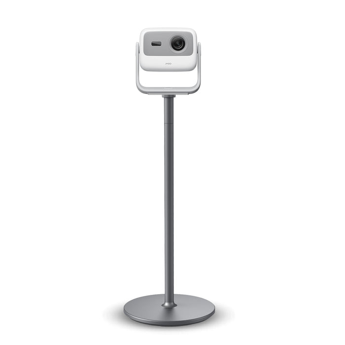 JMGO mini floor stand with JMGO N1 projector for stable, flexible home theater projection