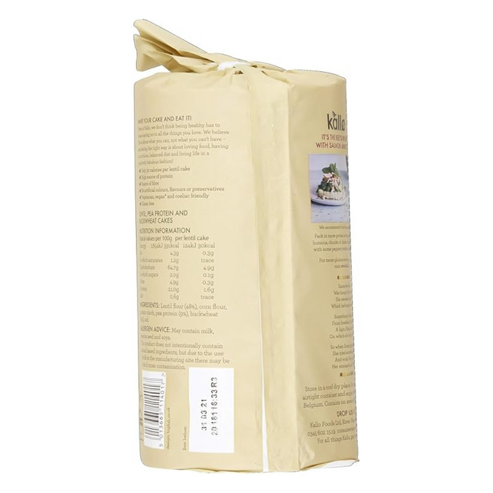 Kallo Protein Packed Lentil Cakes 100g