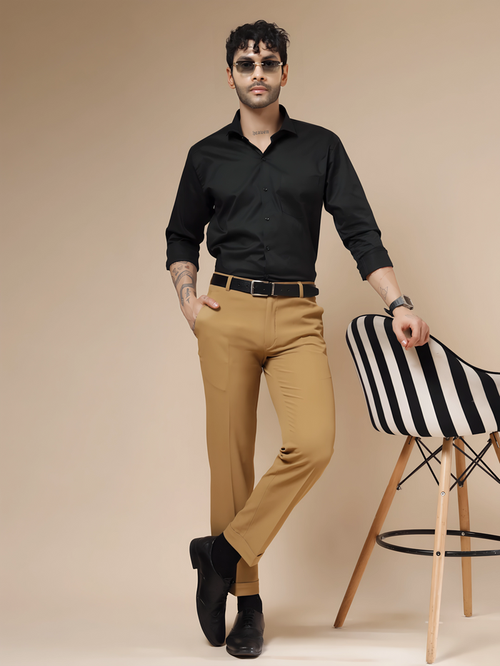 Khakhi Men Formal Pants by ITALIAN VEGA®