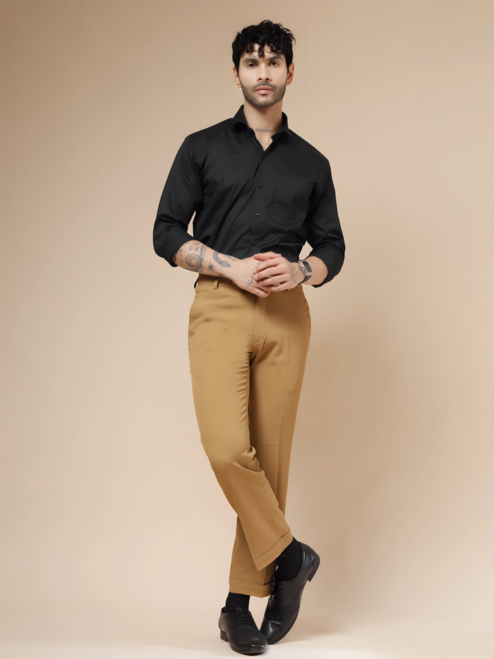 Khakhi Men Formal Pants by ITALIAN VEGA®