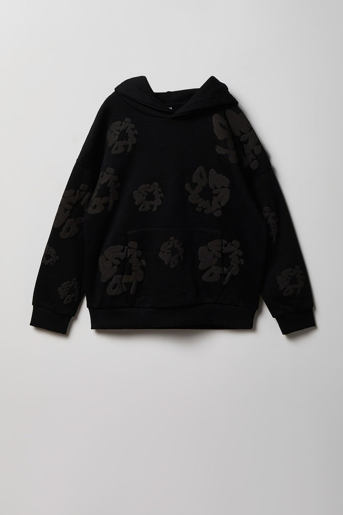 Kids Fleece Puffed Graphic Hoodie