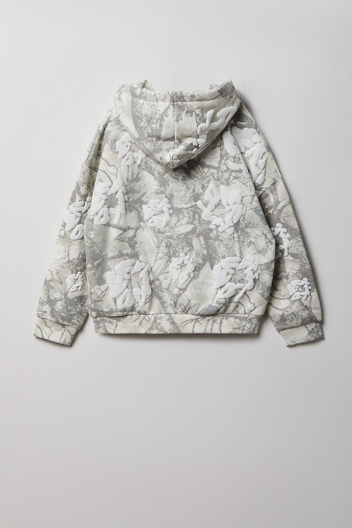 Kids Fleece Puffed Graphic Hoodie