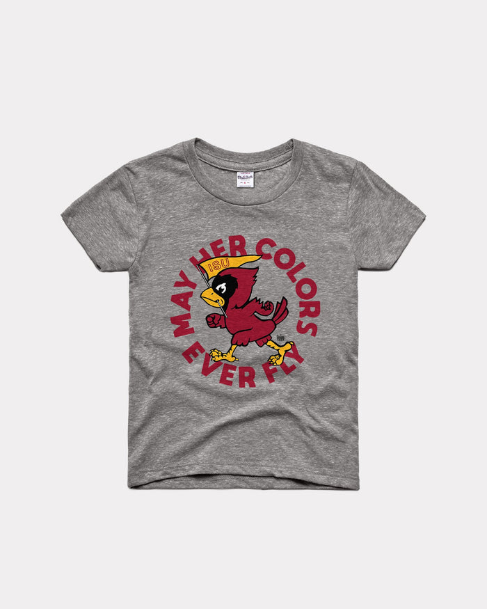 Kids Iowa State Cyclones Colors Ever Fly Vintage Grey T-Shirt