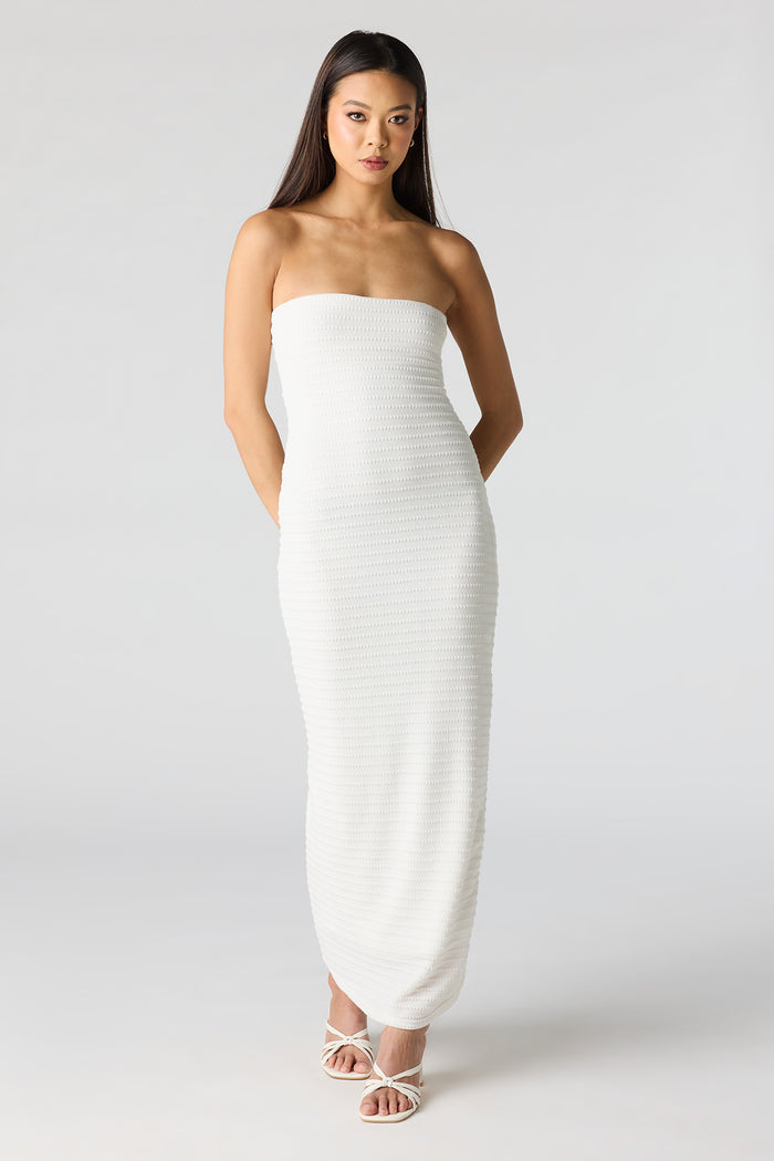 Knit Strapless Maxi Dress