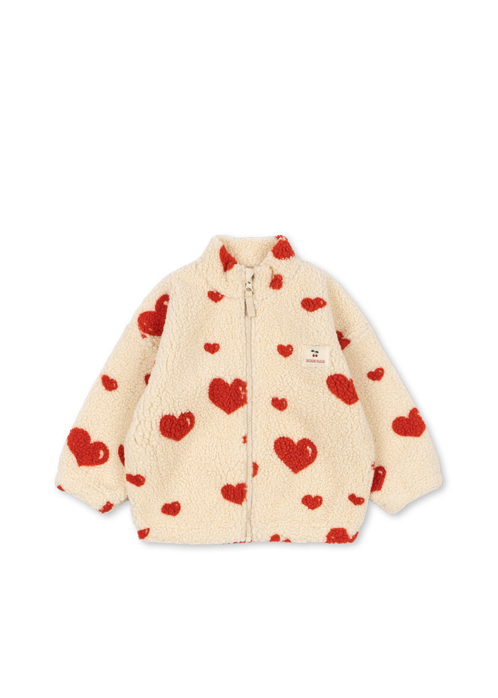 Konges Sløjd JODY TEDDY JACKET COEUR D'AMOUR