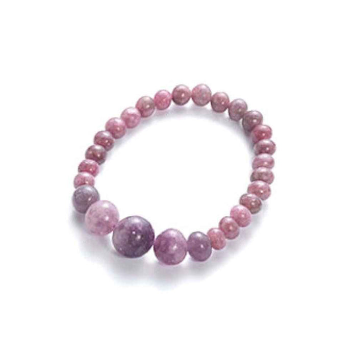 Lepidolite jewellery set, bracelet and necklace, view 3
