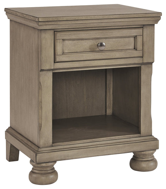 Lettner B733-91 Light Gray One Drawer Night Stand