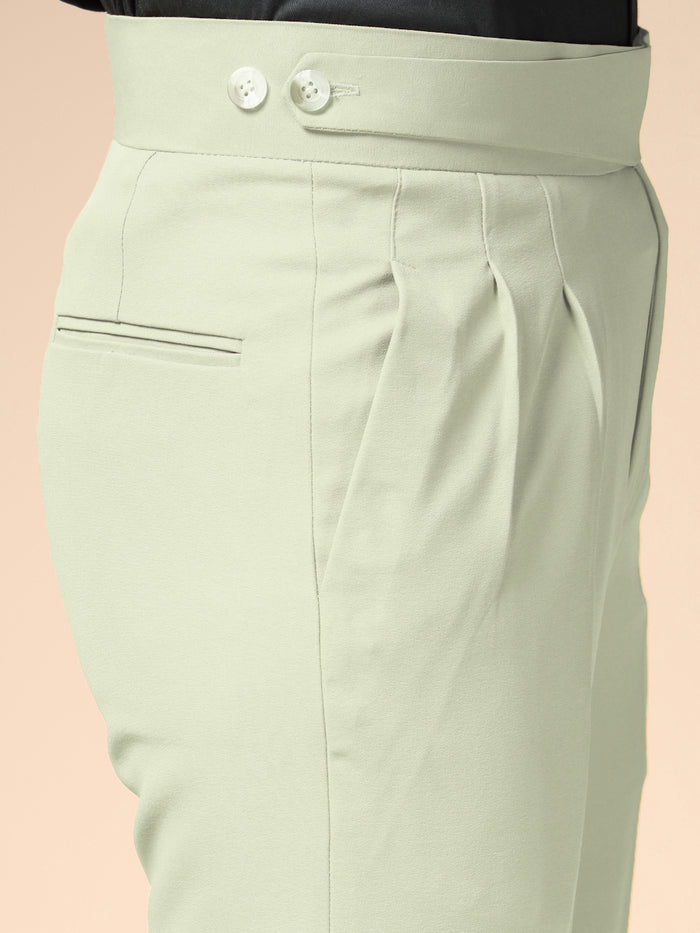 Lime Classic Buttoned Gurkha Pants by ITALIAN VEGA®