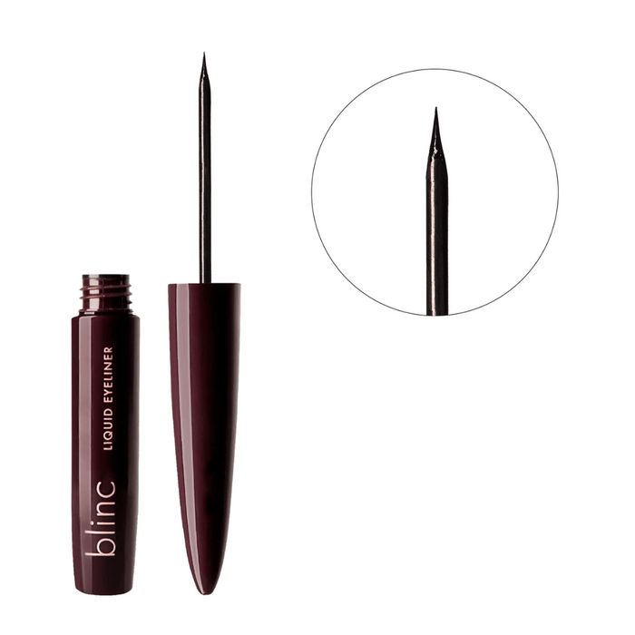 Liquid Eyeliner - Black | Blinc with a sleek, precise brush tip designed for smooth, detailed application and perfect black coverage.