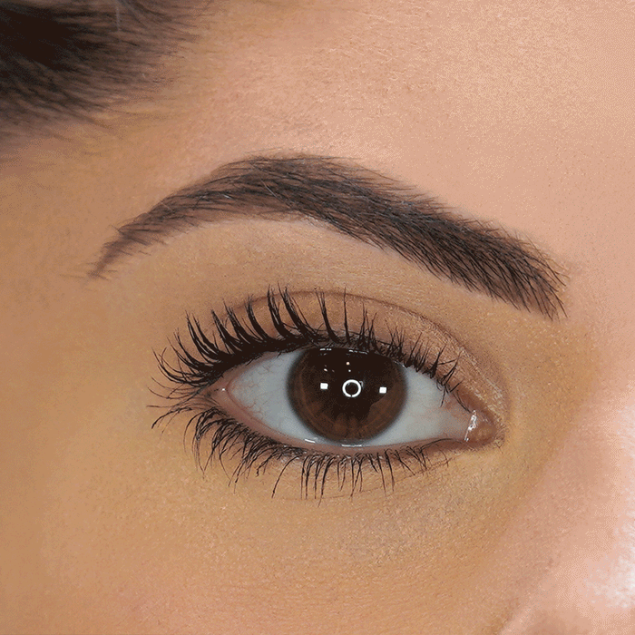 Close-up of an eye demonstrating precise application and dramatic effect of Liquid Eyeliner - Black | Blinc, highlighting natural lashes and smooth skin tone.