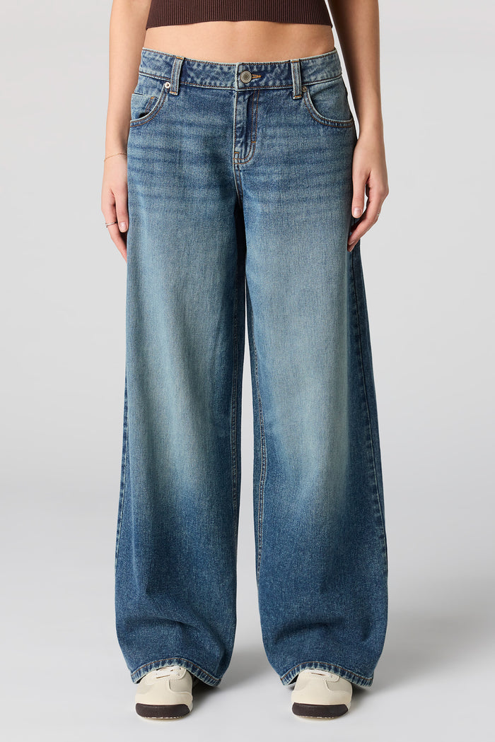 London Low Rise Super Baggy Dark Jean