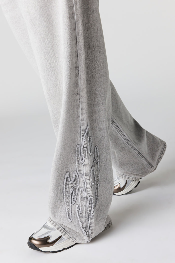 London Low Rise Super Baggy Patched Jean