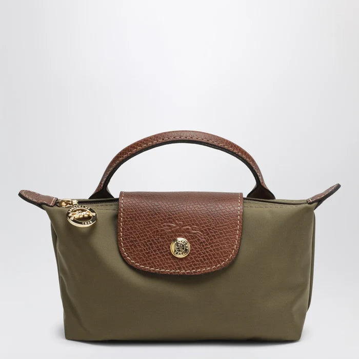 Longchamp - Le Pliage Original Pebble clutch bag olive Brand U