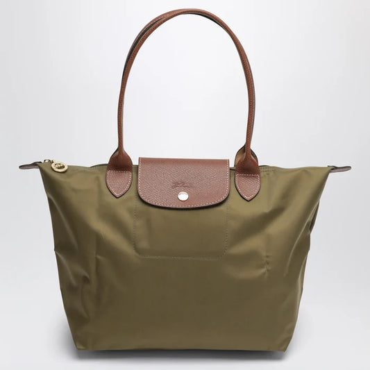 Longchamp - Olive Le Pliage Original M bag Brand U