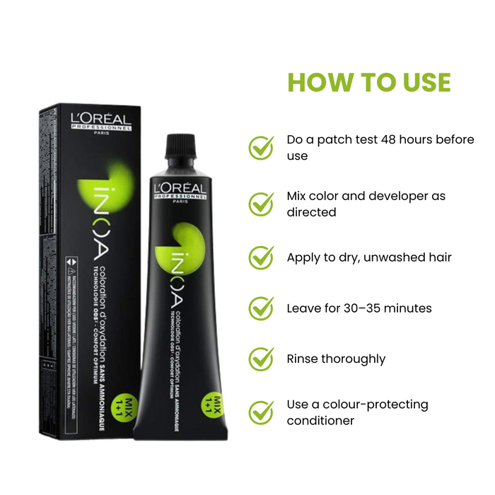 Loreal Inoa Ammonia Free Hair Color 60G 4.45 Cooper Mahogany Brown