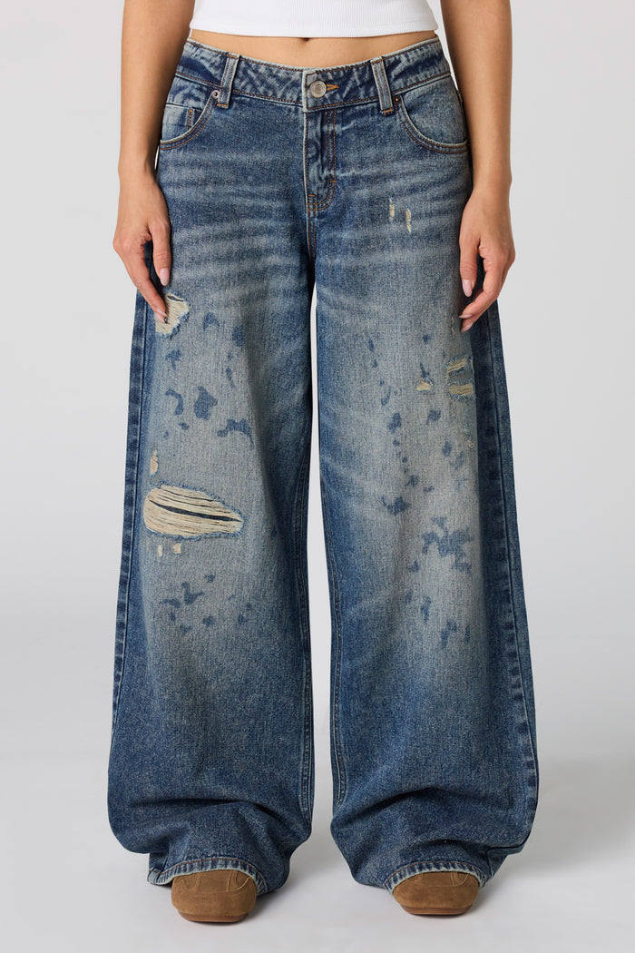 Low Rise Ripped Super Baggy Jean