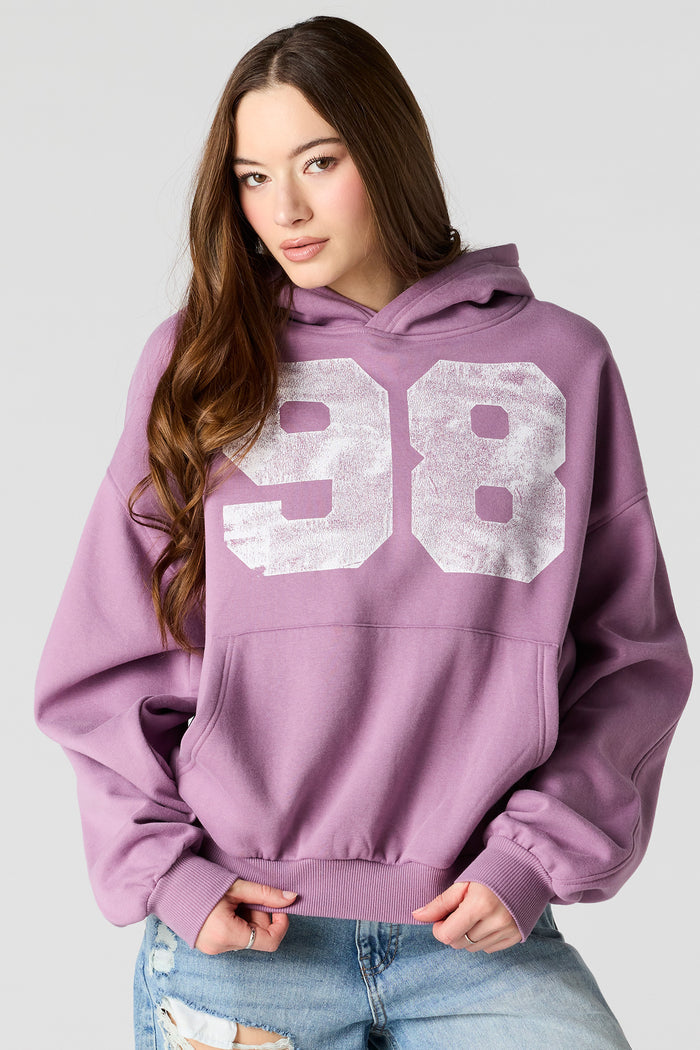 Luxe Fleece Graphic Boxy Hoodie